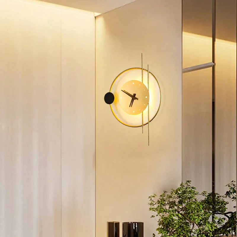 
Art Deco Black/Gold Wall Lamp Metal Acrylic Living Room