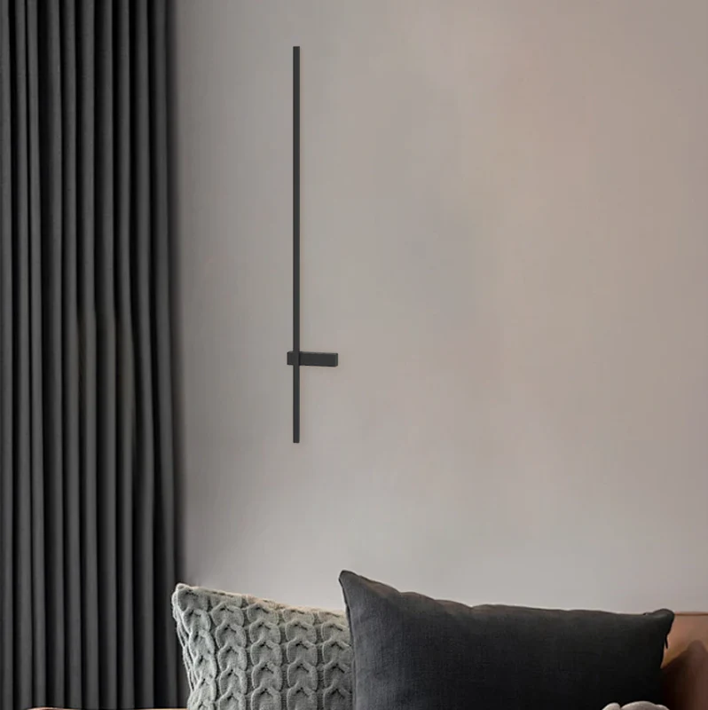 
Modern Black Wall Lamp Minimalist Metal Linear Outdoor