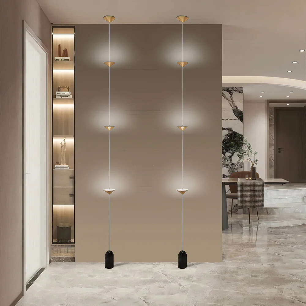 Nordic Full-Length Minimalist Linear Floor Lamp, 3 Bulbs