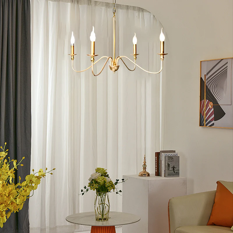 Royal Easter Black/Gold Chandelier Metal Candle Bedroom