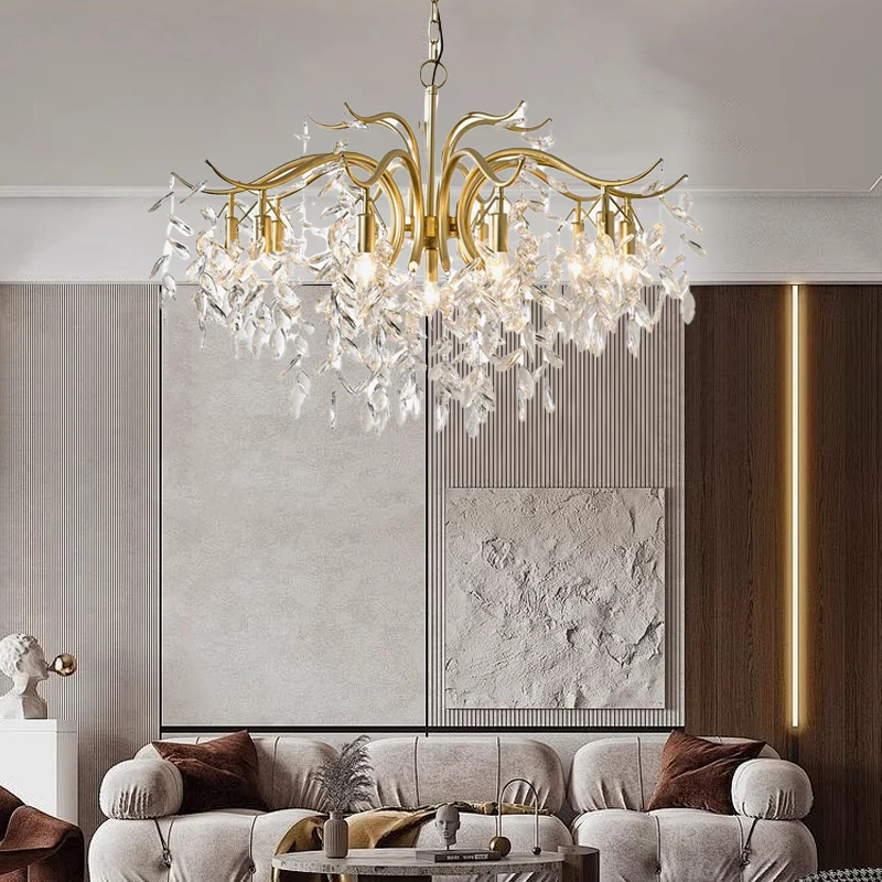 Royal Black/Gold Chandelier Living Room Metal