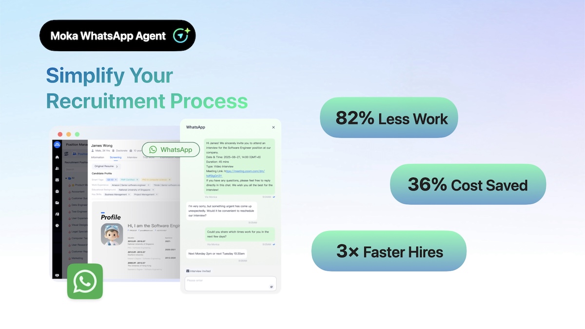 three specific advantages that moka whatsapp agent could provide