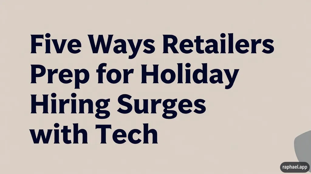Five Ways Retailers Prep for Holiday Hiring Surges with Tech