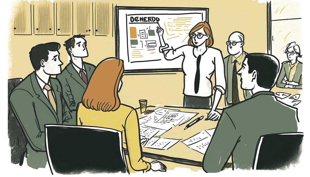 a group of people siting together to determine their workforce planning solutions