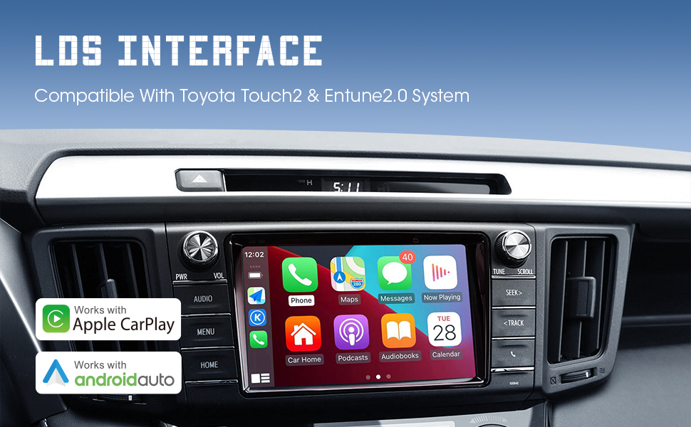 CarPlay Android Auto Retrofit Kit for Toyota