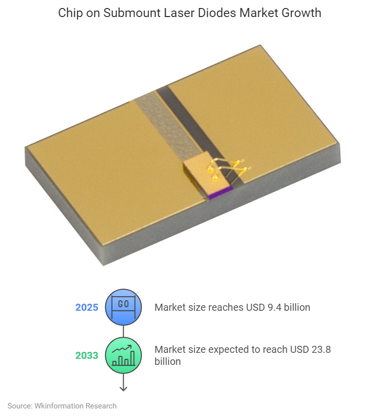 Chip on Submount Laser Diodes Market Size