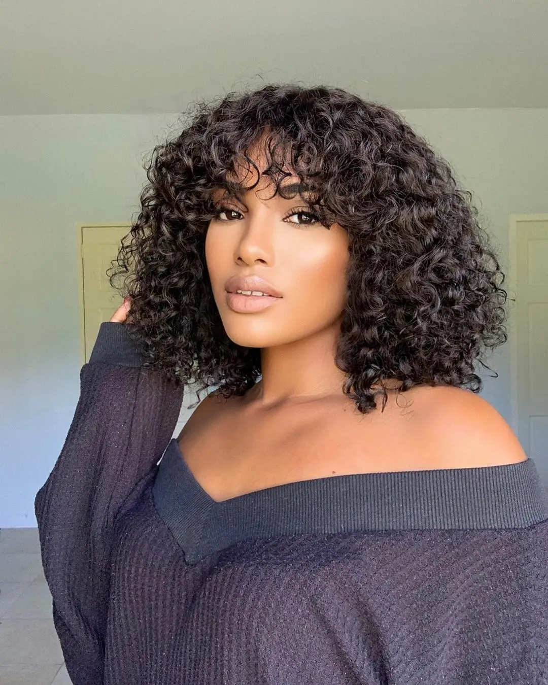 Top 5 Curly Hair Wigs with Bangs