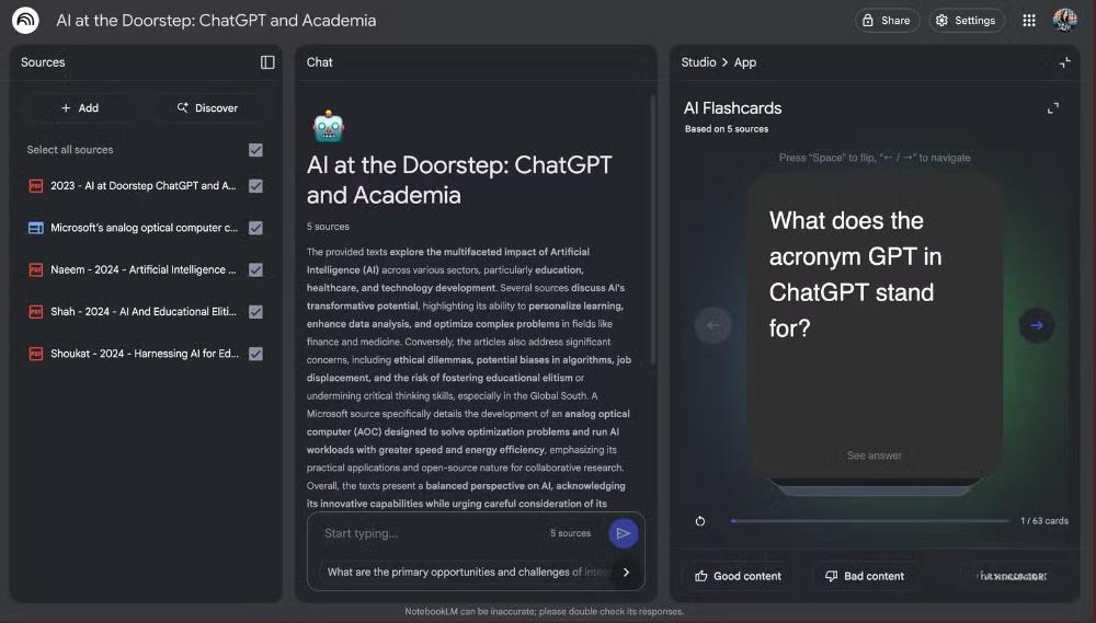 Learning Experience with NotebookLM