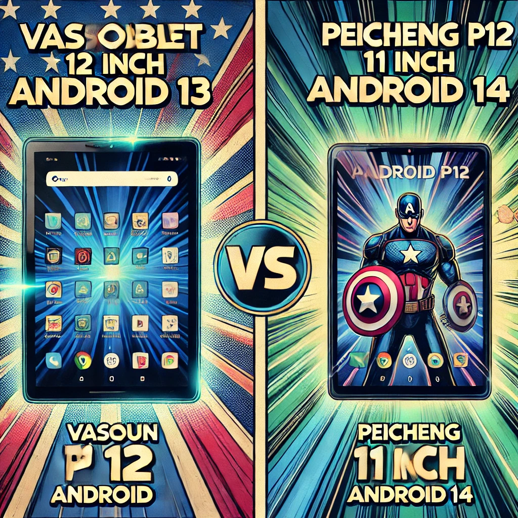 VASOUN Tablet 12 Inch Android 13 vs PEICHENG P12