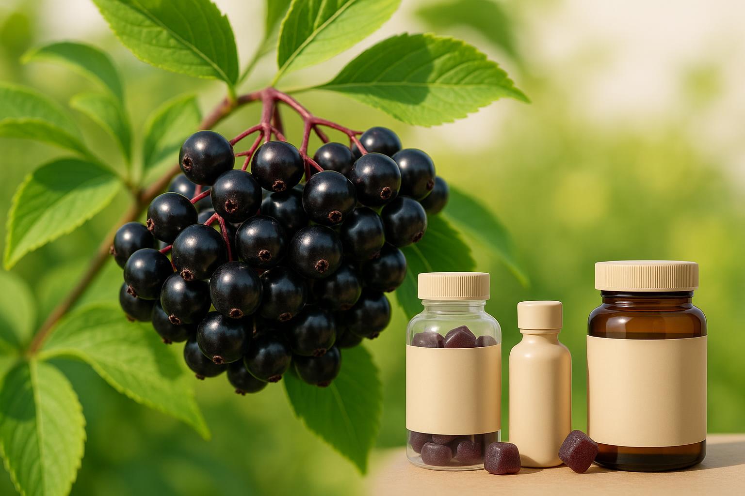 Elderberry branch and supplement products