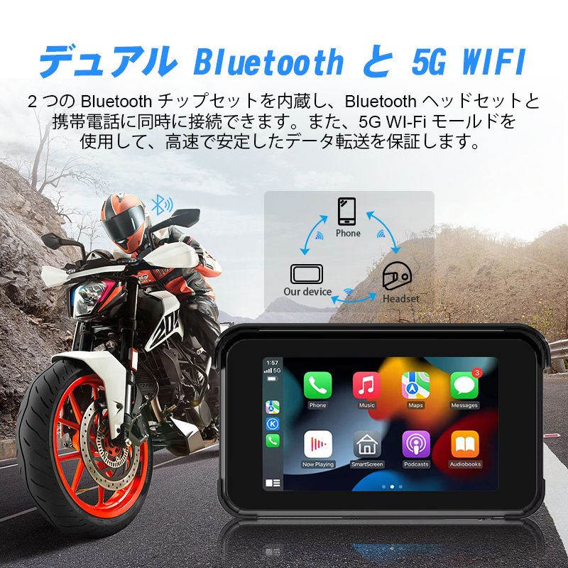 バイク用ワイヤレスCarPlayとAndroid Autoのレビュー