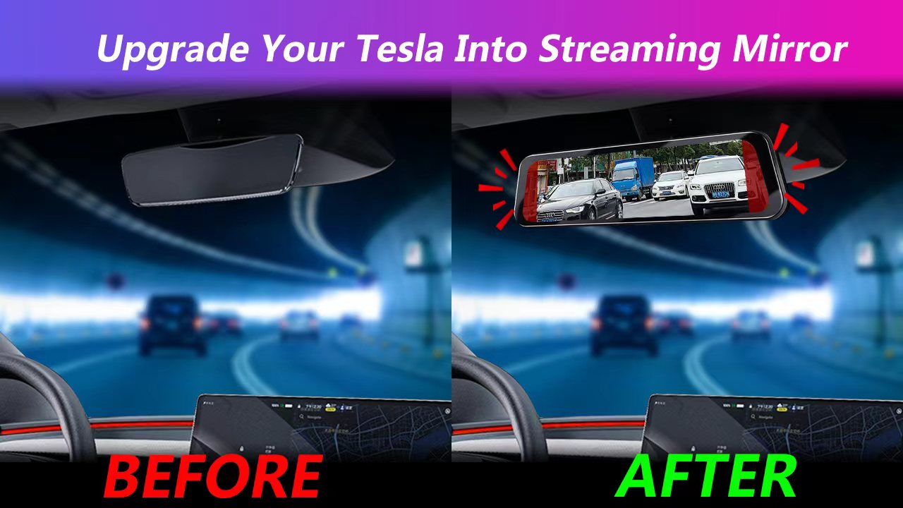 Enhance Your Tesla with Audiosources Car Rear View Mirror Accessories