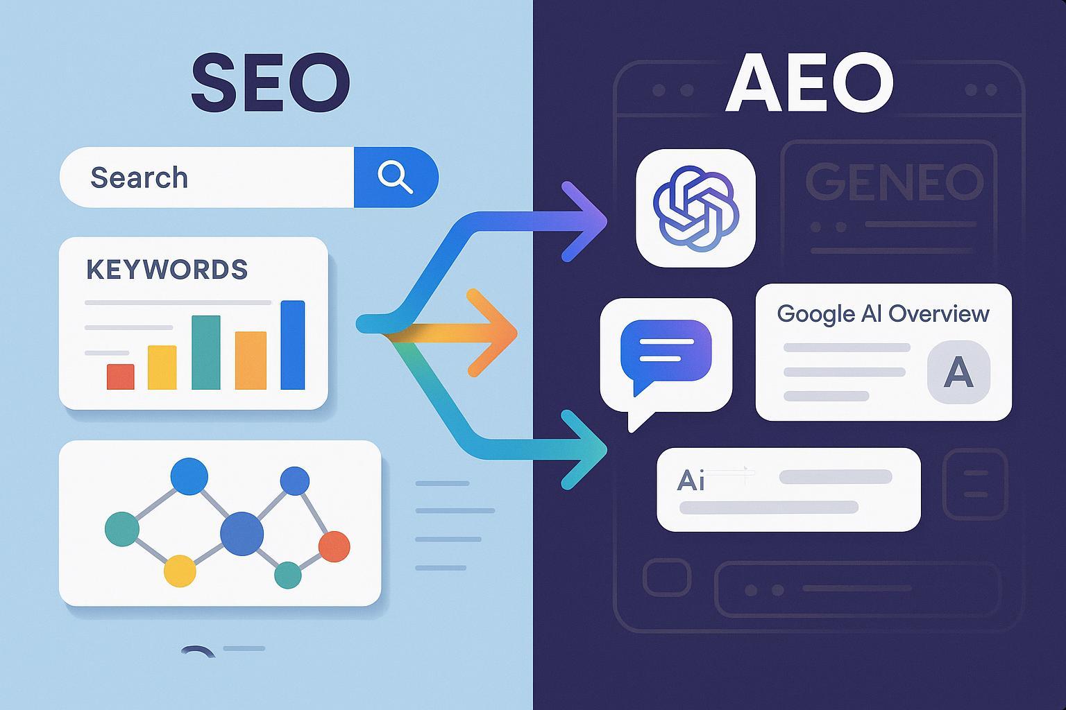 AEO vs GEO: AI Search Metrics, Success Factors & Brand Measurement Guide Post feature image