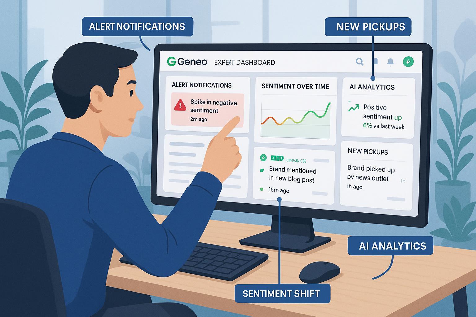 How to Monitor Sources Over Time: Visibility, Pickups & Sentiment with Geneo Post feature image