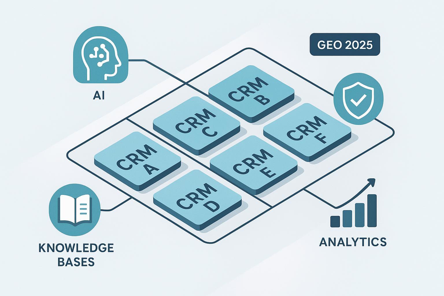 Salesforce vs HubSpot vs Dynamics 365 vs Zoho vs Pipedrive vs Freshsales: GEO Comparison 2025