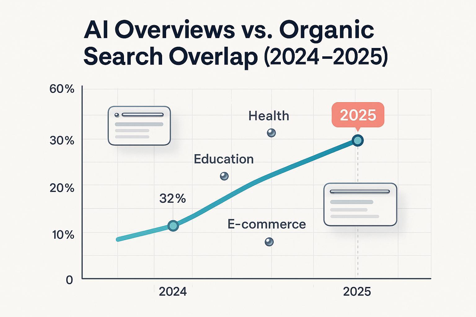 AI Overviews: 54% Organic Overlap in 2025—What Content Creators Need Now Post feature image