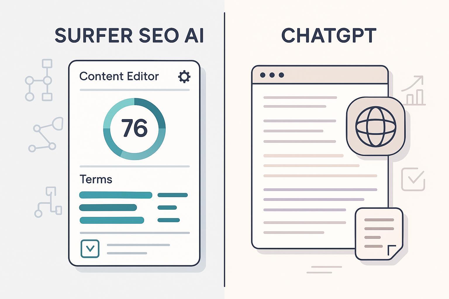 Surfer SEO’s AI Writing vs ChatGPT (2025): Feature Comparison & Guide Post feature image