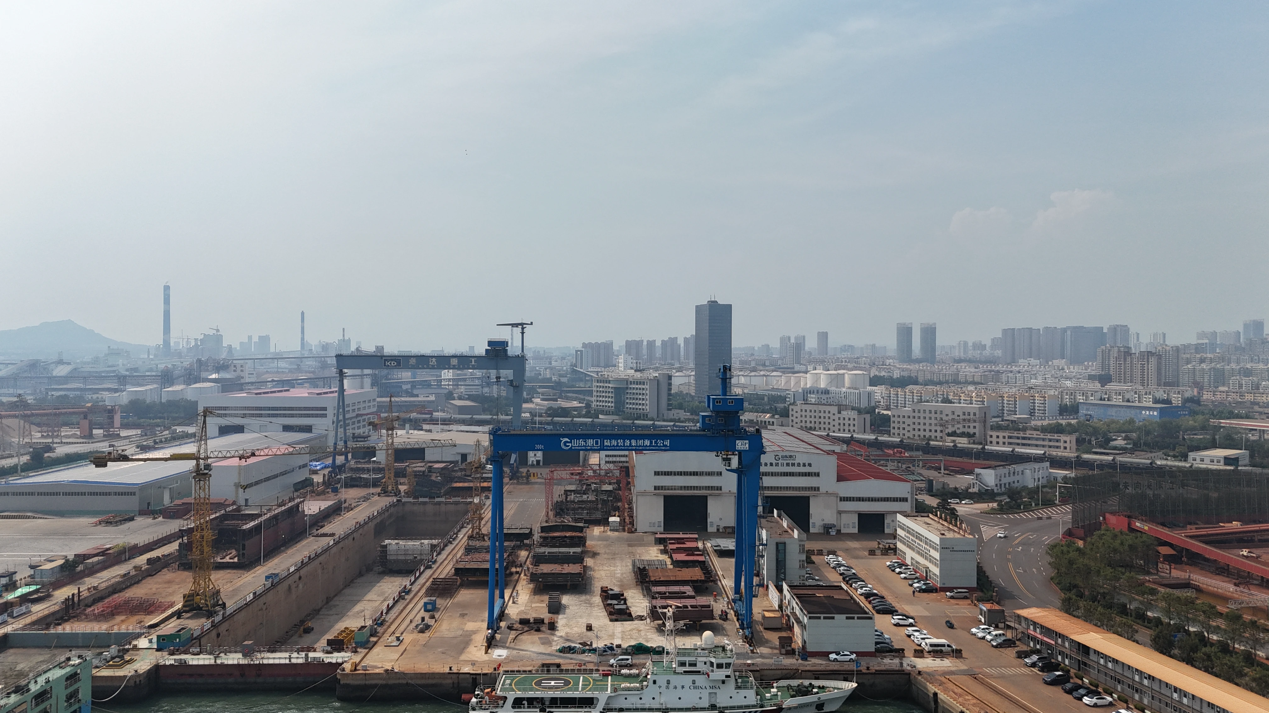 Port crane dispatch + container vessel tracking = gains
