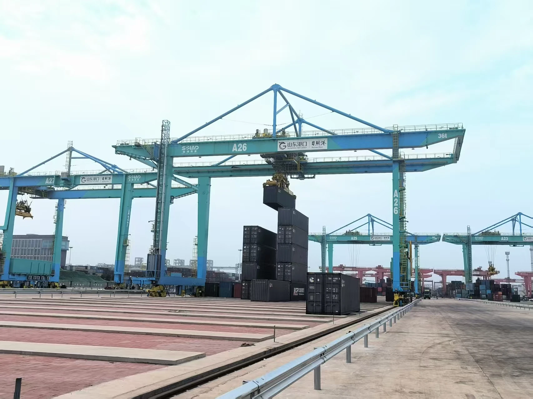 Container crane dispatch prevents stacking conflicts