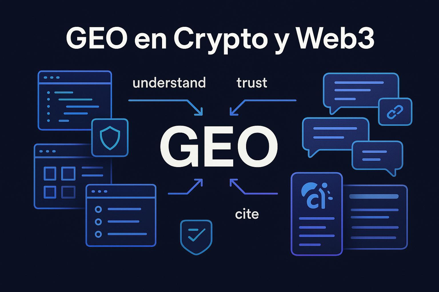 GEO en Crypto/Web3: optimización para motores generativos