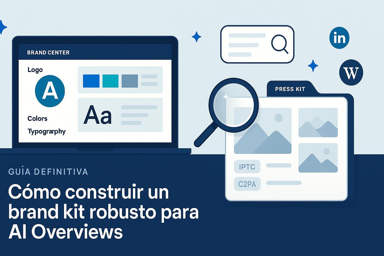 Guía definitiva para crear un brand kit para AI Overviews y periodistas