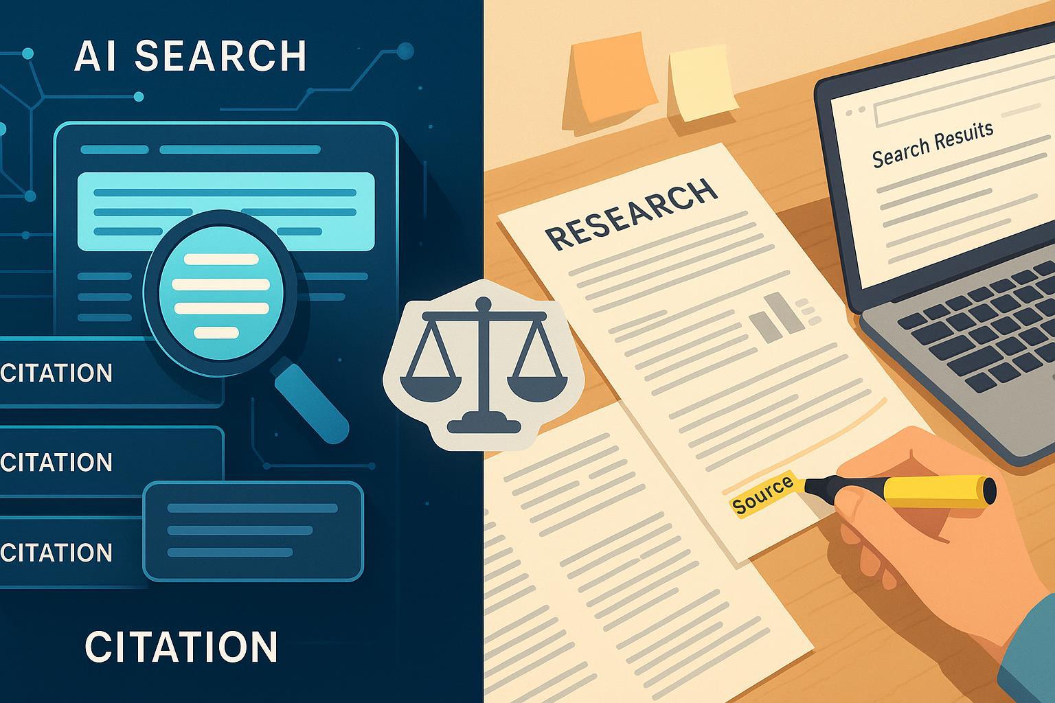 Recherche IA vs recherche humaine : comparatif 2025 & guide hybride Post feature image