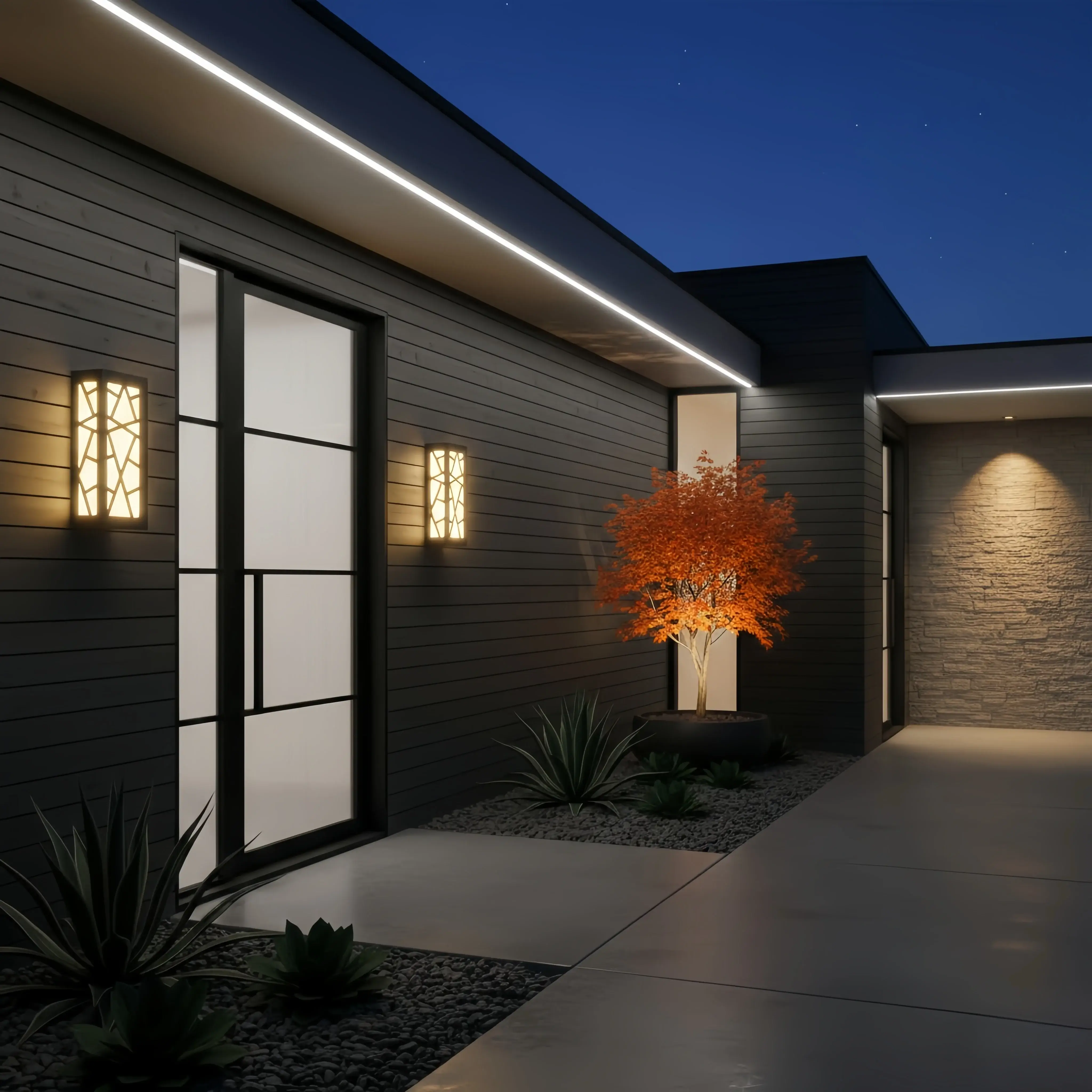 Arcato Art Deco Waterproof Wall Light in 8 Size for Yard/Terrace