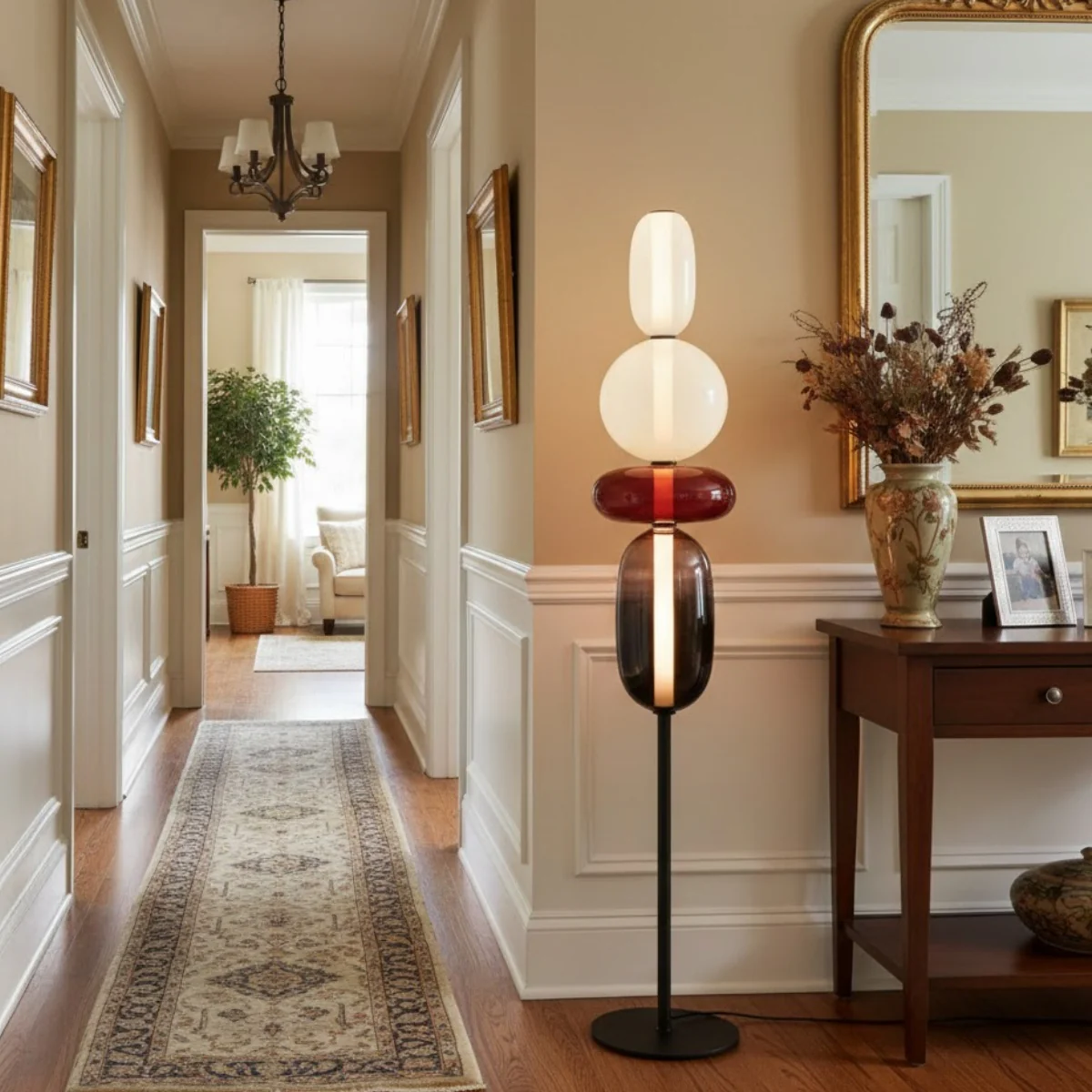 Prisma Modern Floor Lamp – Hand-Blown Crystal Interactive Design for Living Room Bedroom