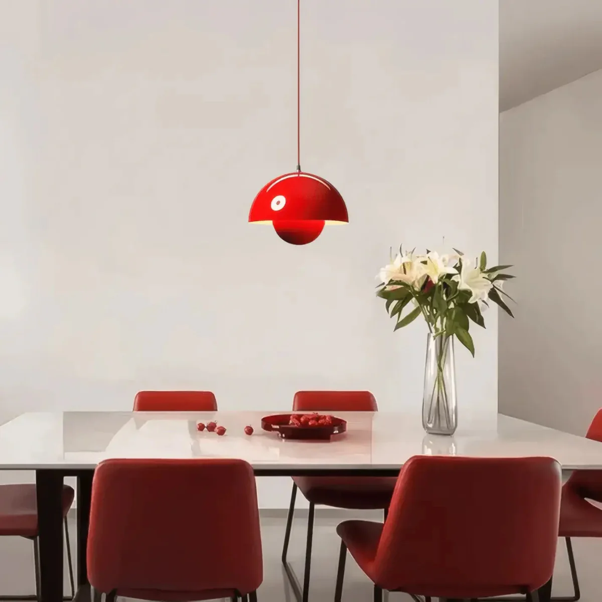 Morandia Art Deco Morandi Dome Pendant Light – Colorful Metal Lamp