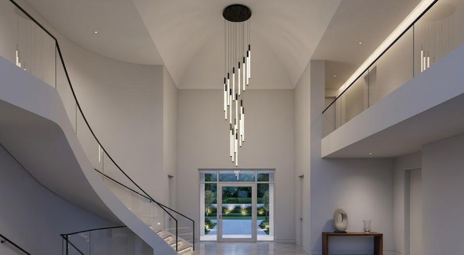 Nebula Multi-Tier Modern Chandelier - Waterfall Design for Staircases & High Ceilings