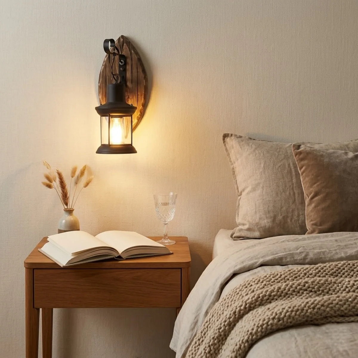 Irondale Industrial Black Metal Wall Lamp - Lantern for Dining Room