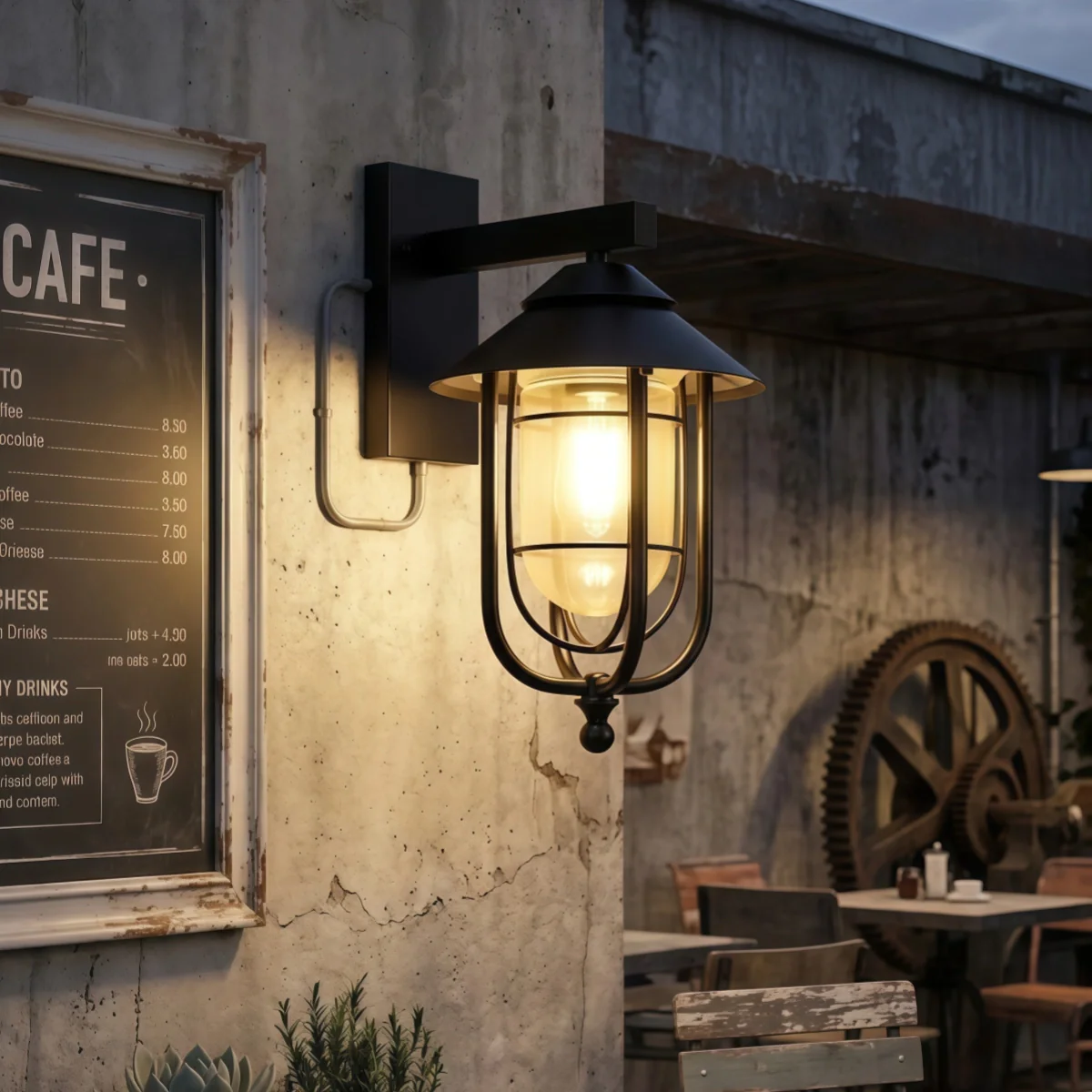Irondale Industrial Outdoor Wall Lamp - Waterproof light for Garden
