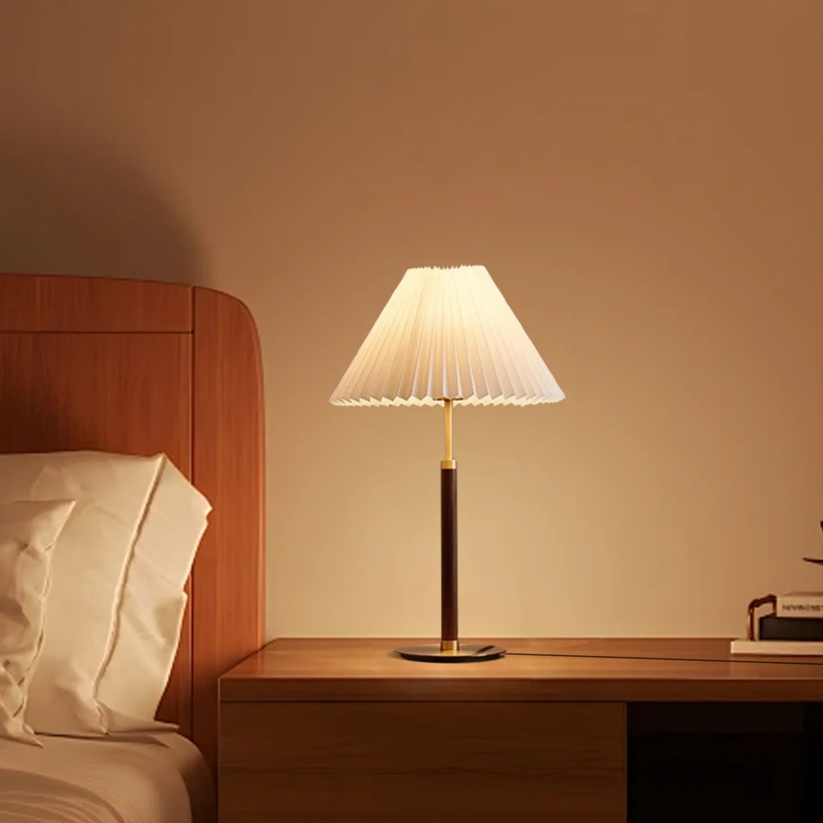 Crema Classical Walnut Floor/Table Lamp