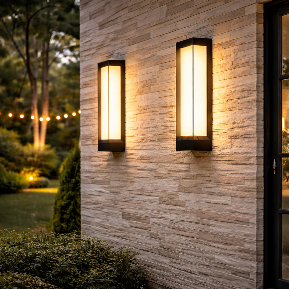 Arcato Premium Stainless Steel Outdoor Wall Sconce - Modern Solar & Wired Options
