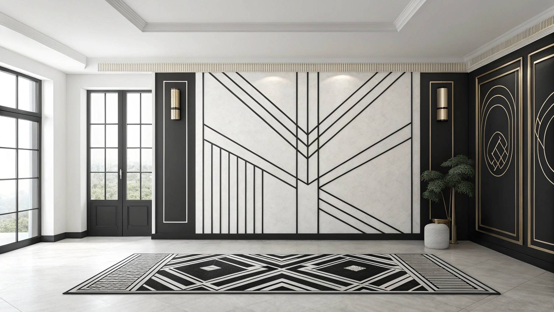 1.Minimalist Black and White Artwork