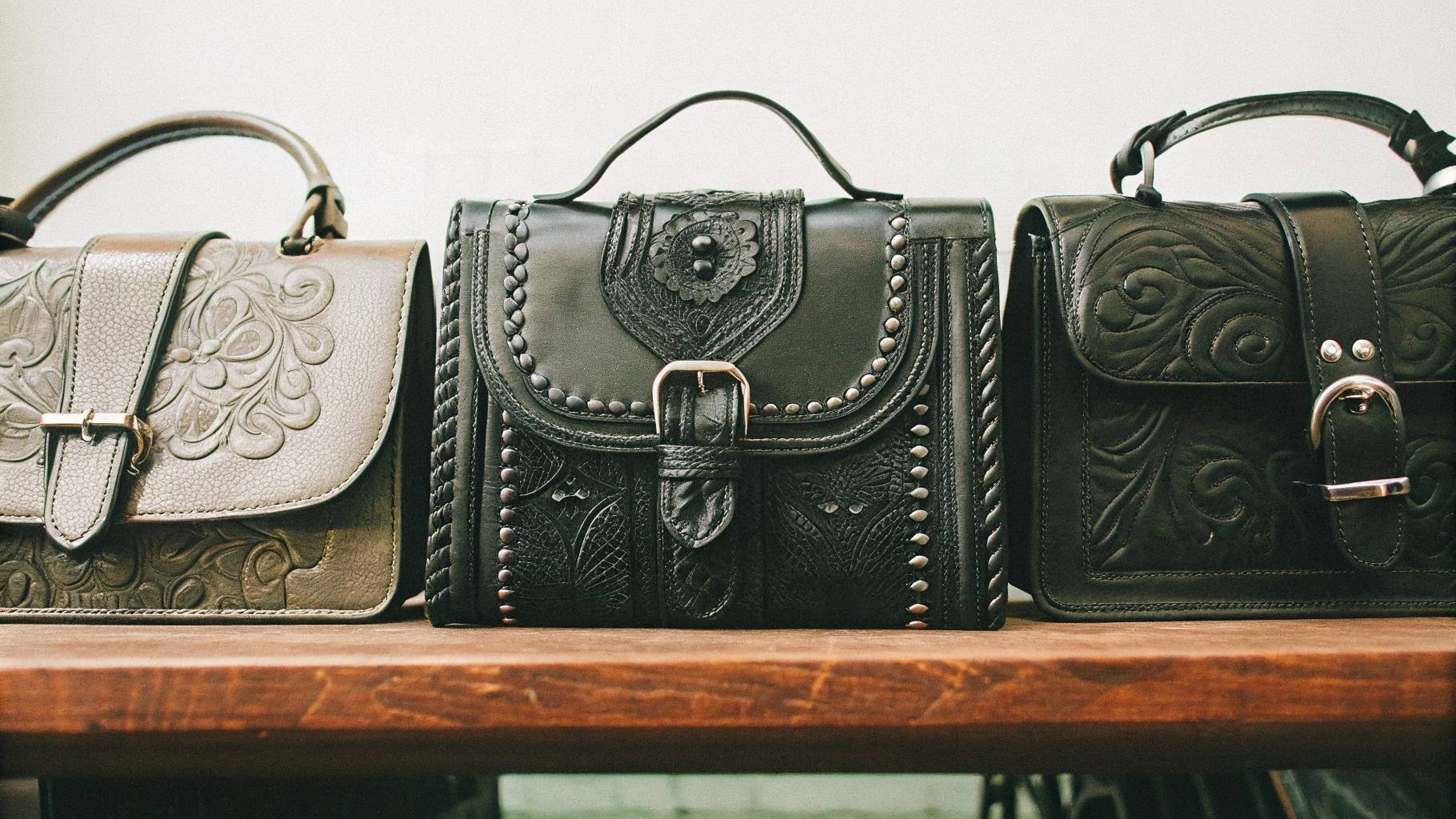A trendy leather purse