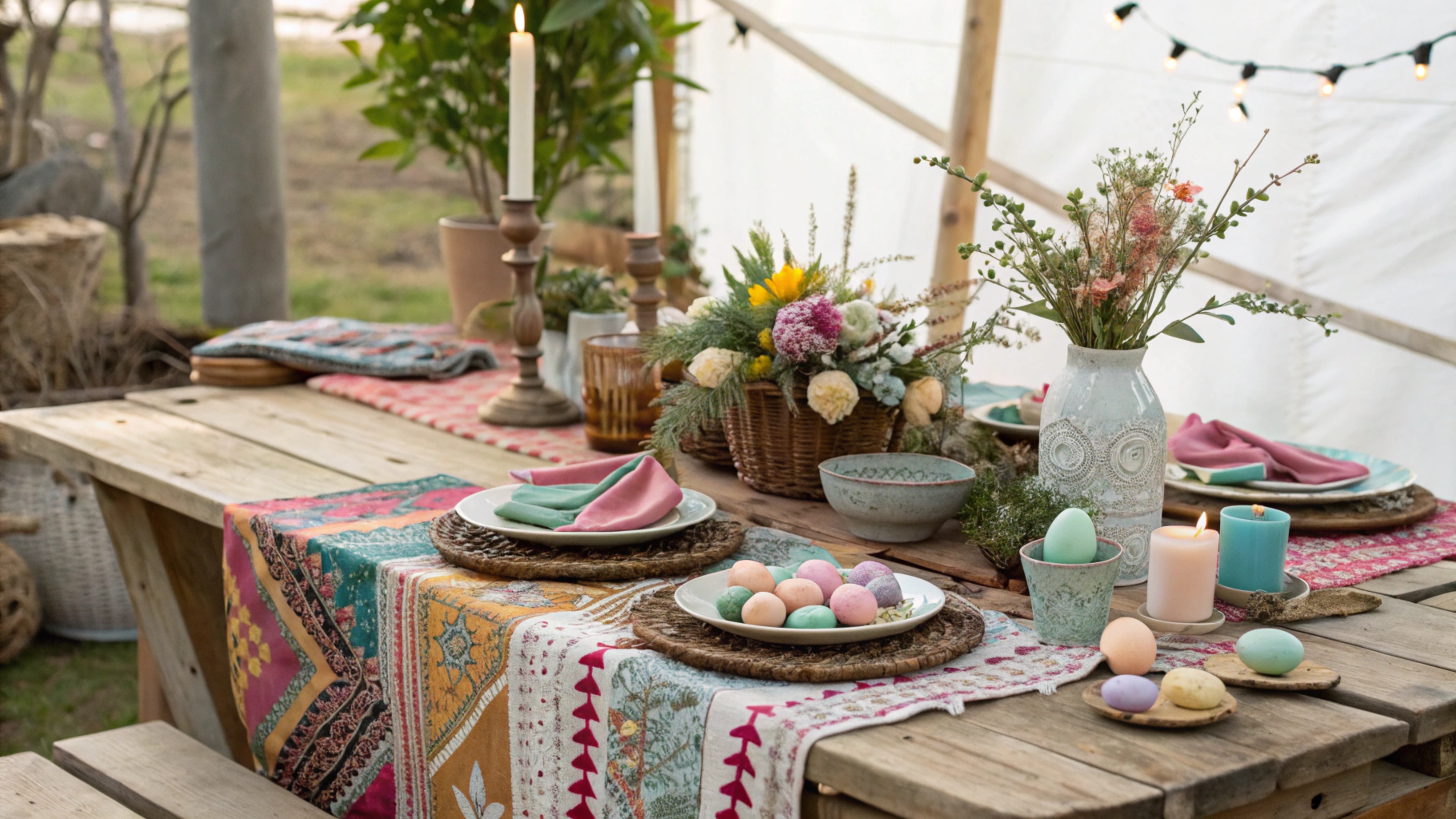 Bohemian-Inspired Easter Decor