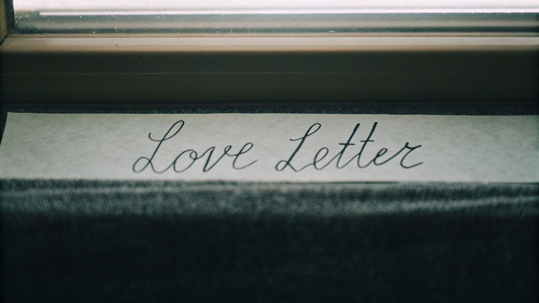 A handwritten love letter
