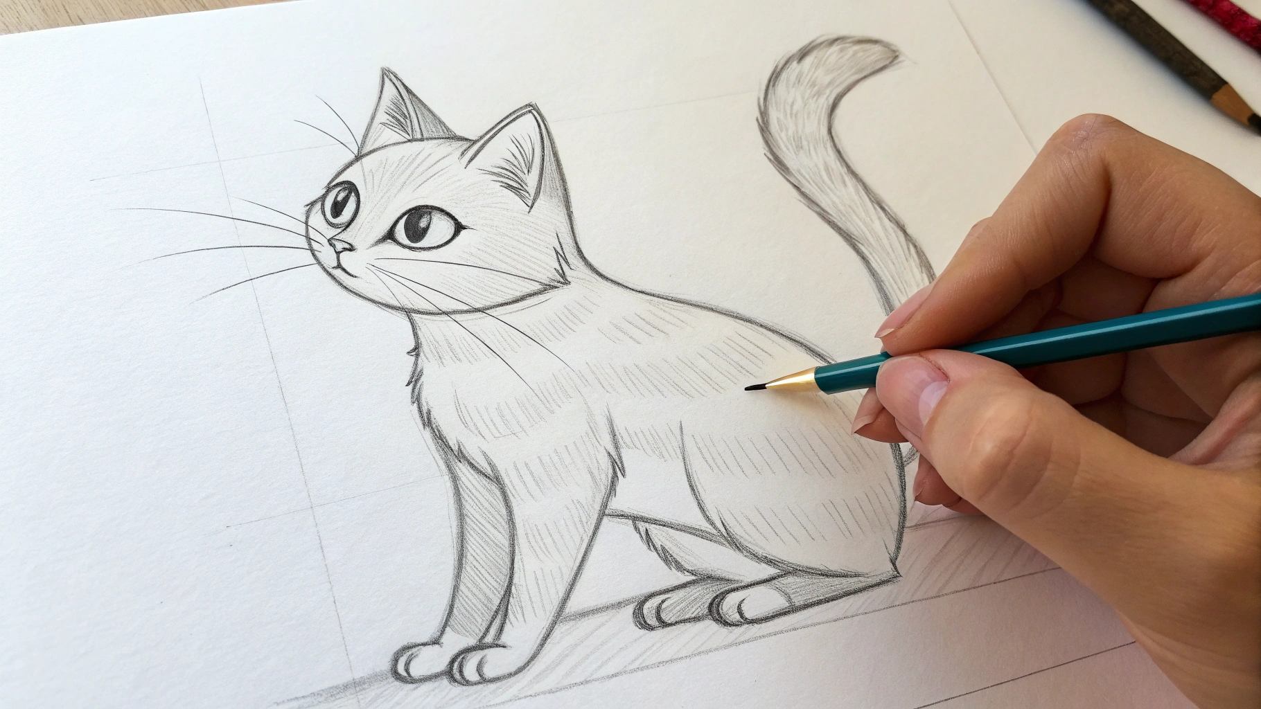 Begin with soft, loose lines