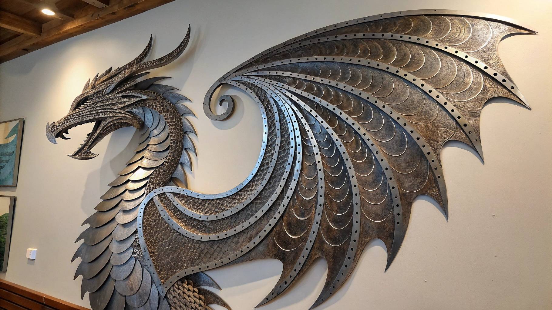 2.Abstract Metallic Dragon Artwork