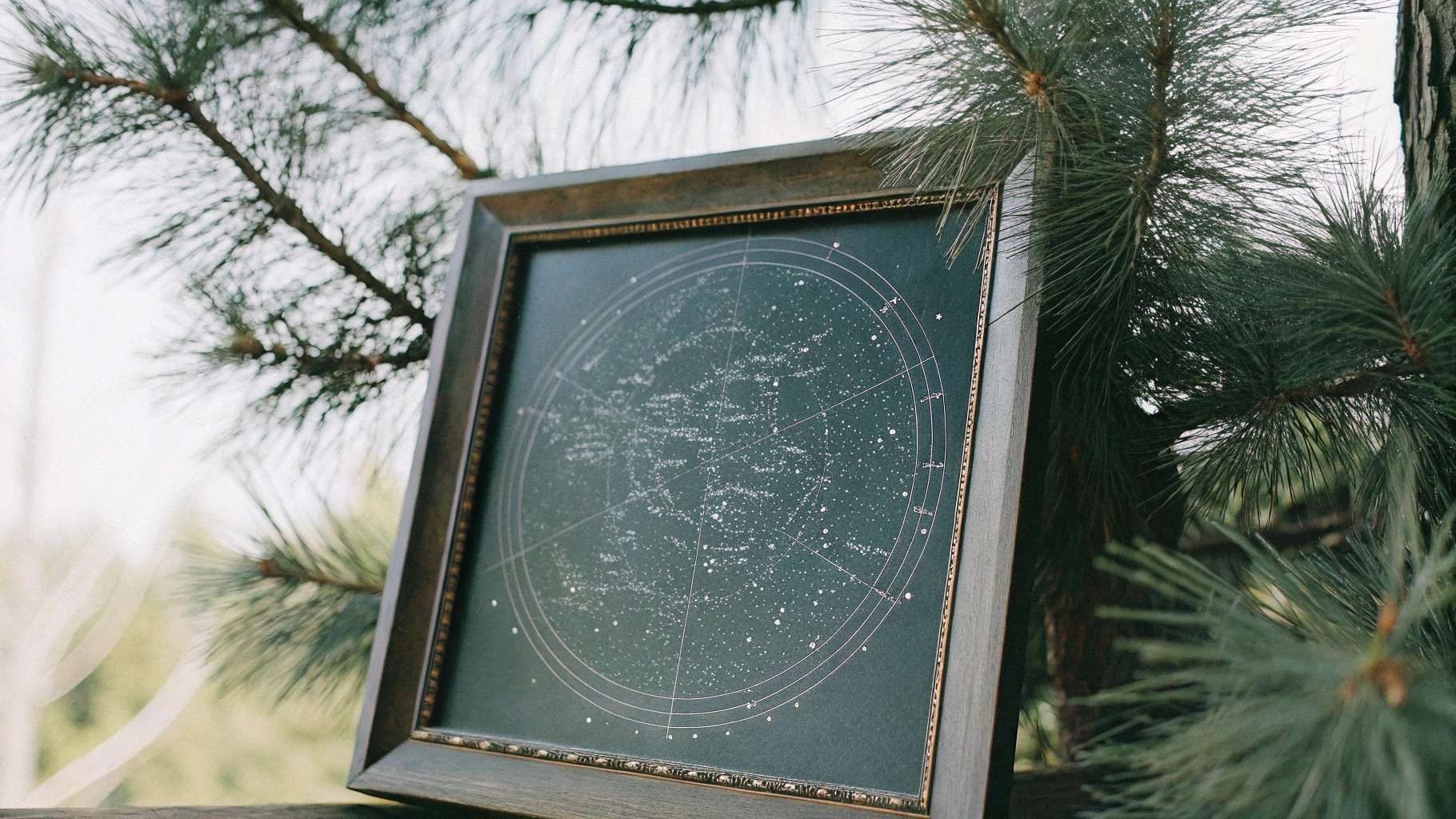 A personalized star map of a special date