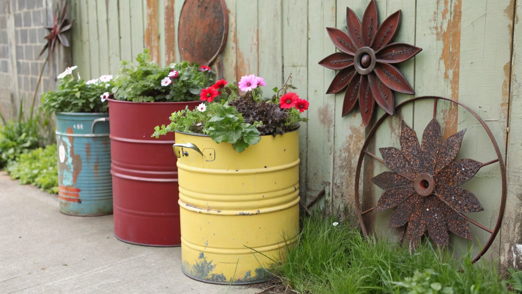 Turn Metal Items into Rustic Decor
