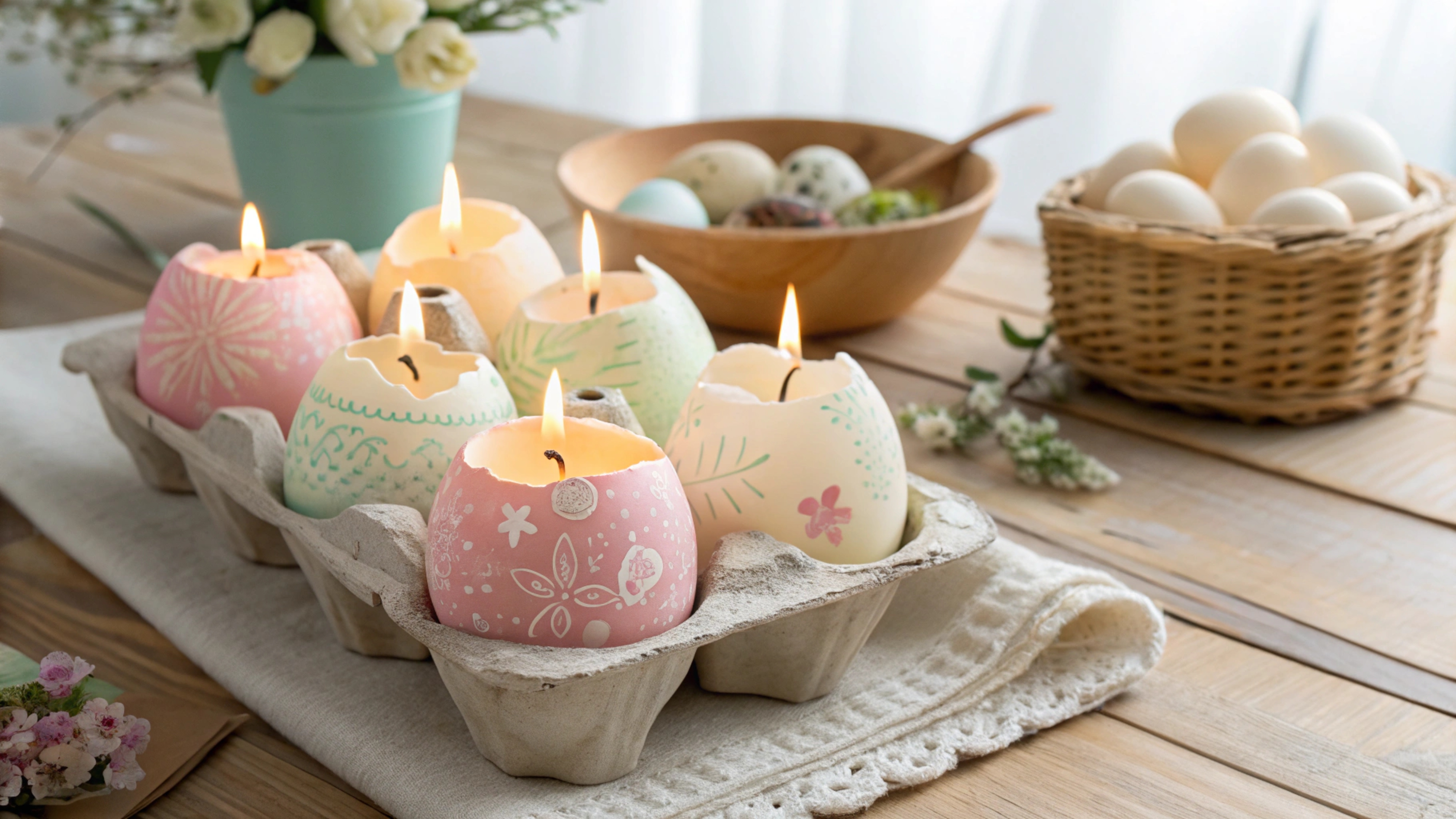 DIY Eggshell Candles