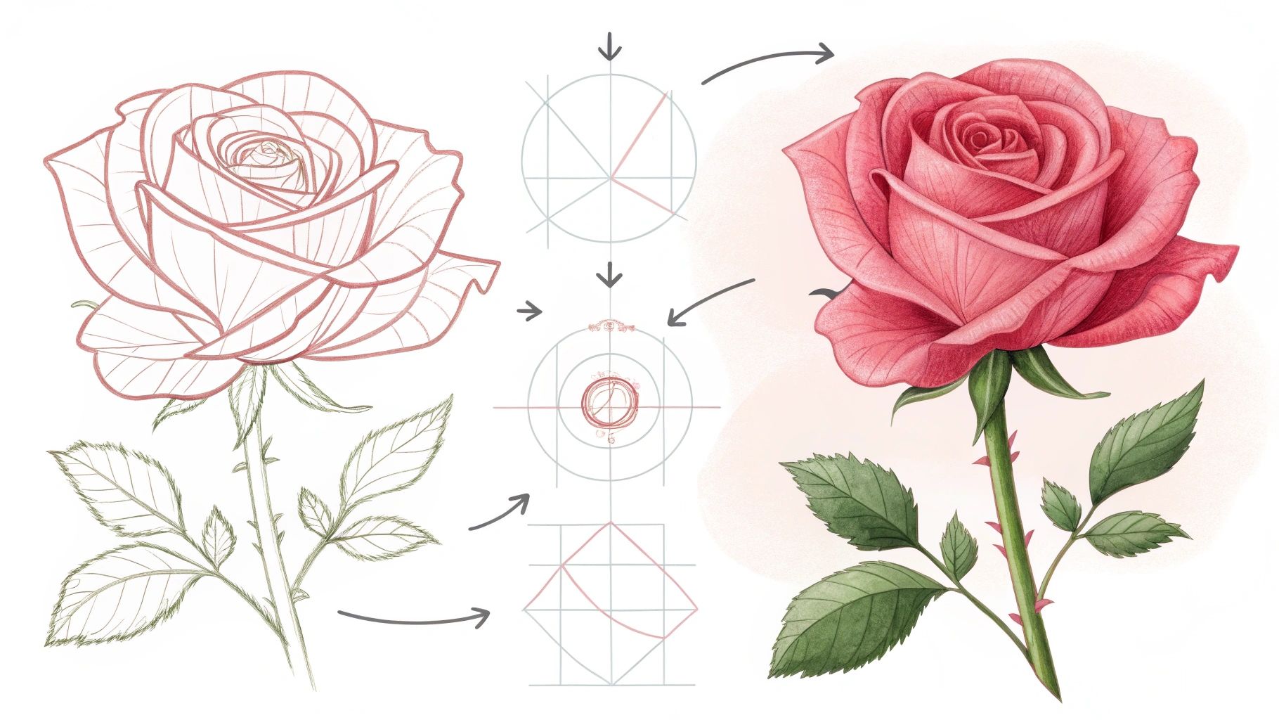 How to Sketch a Classic Rose