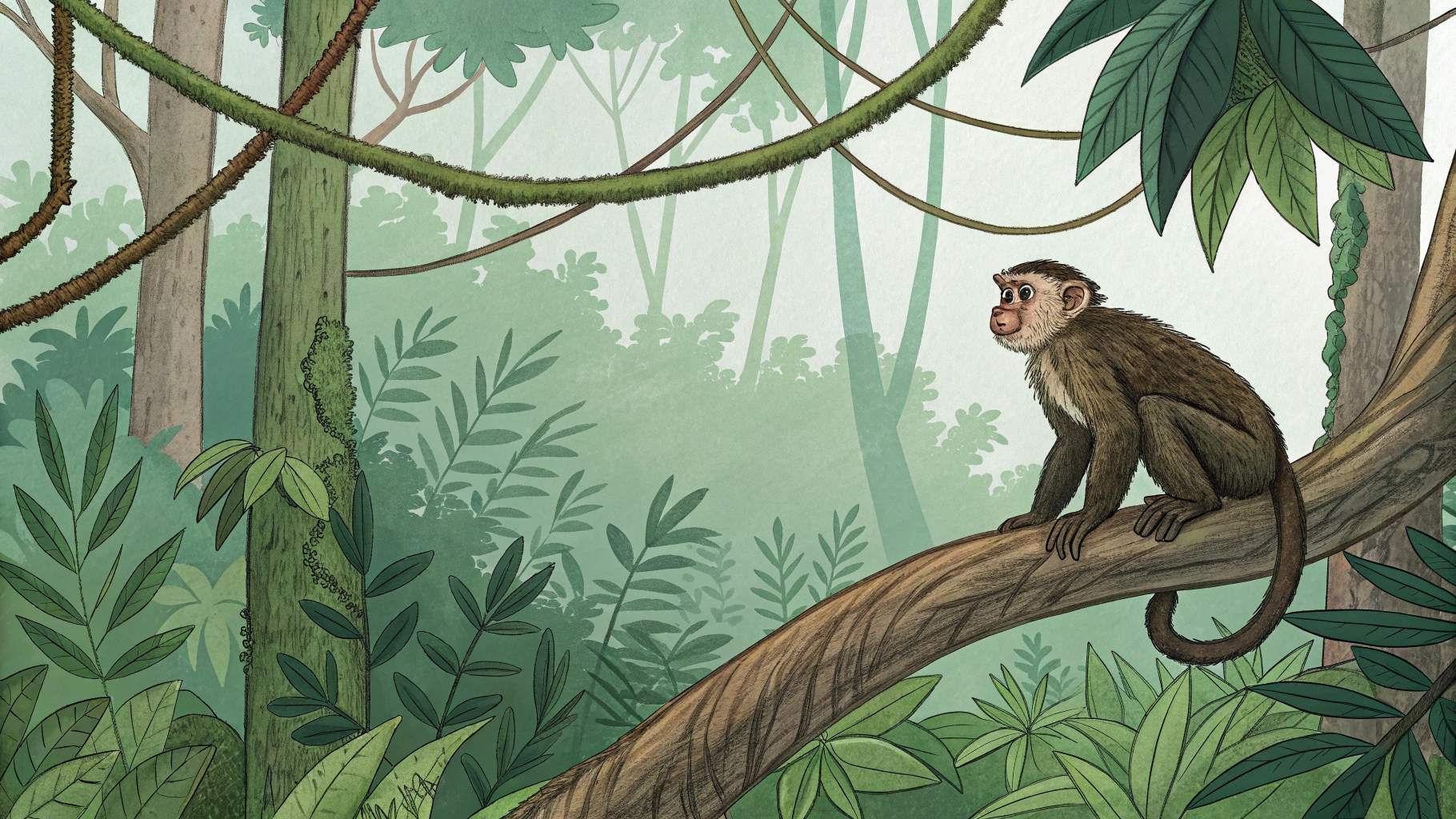 5.Jungle Monkey Drawing