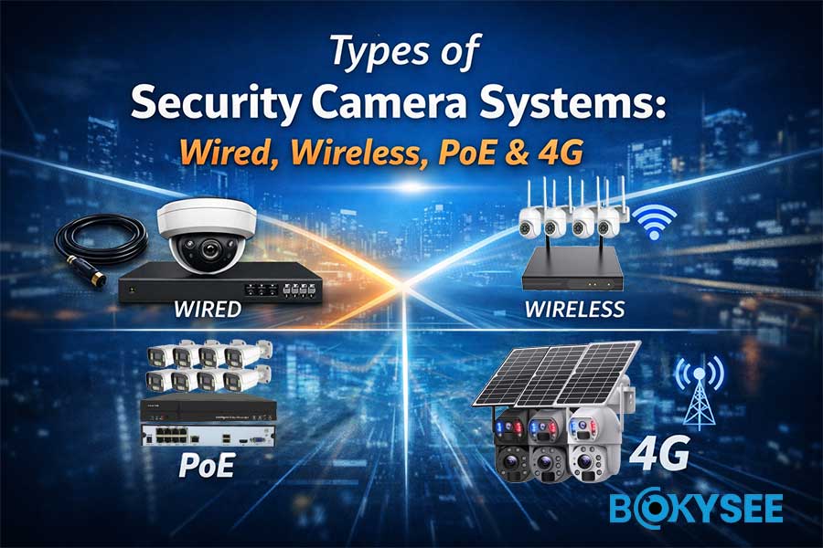 Types of Security Camera Systems You Need to Know: Wired, Wireless, PoE, and 4G