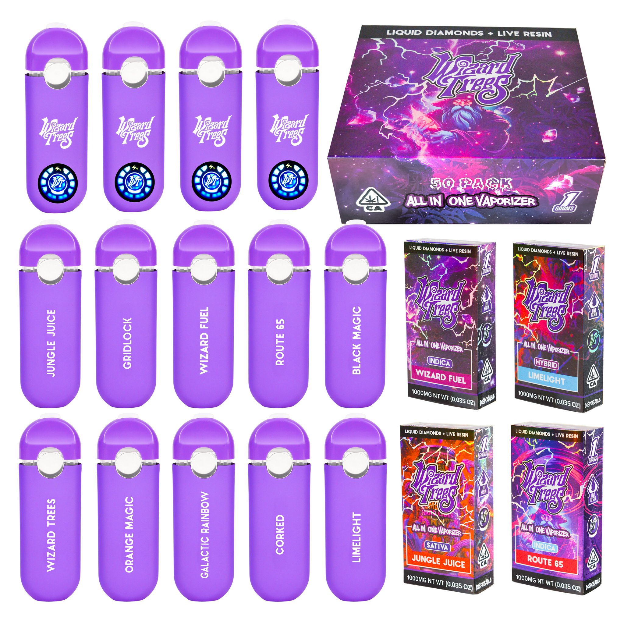 Wizard Trees 1G Disposable vape vs Melt Packman 1G Disposable Vape