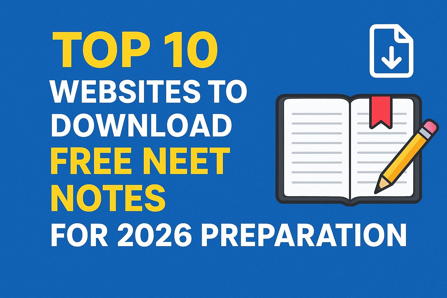 Top 10 Websites to DOwnload Free NOtes for NEET 2026