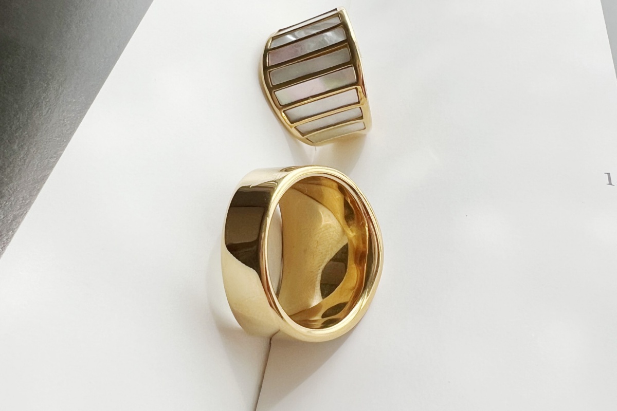 Bague perle femme bijou perle élégant bague fine nacre