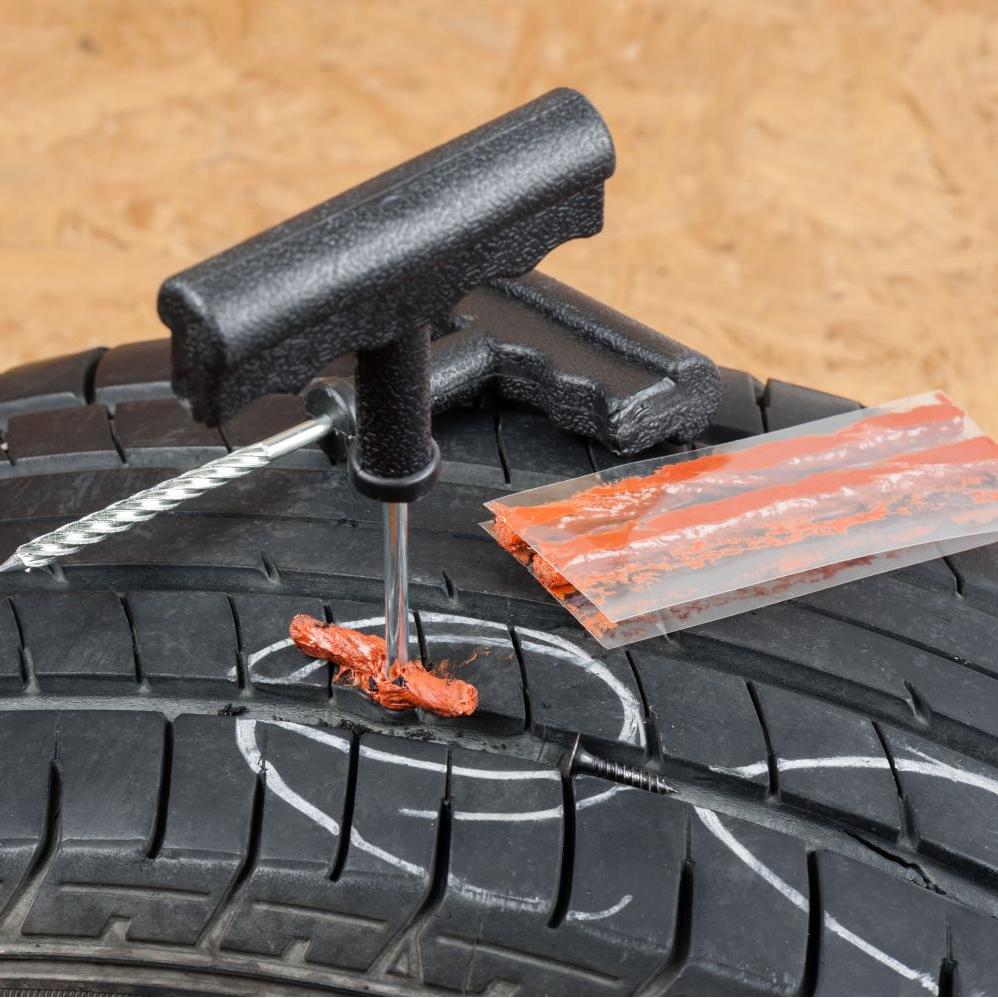 Do rubber screw tire plugs fix flats safely